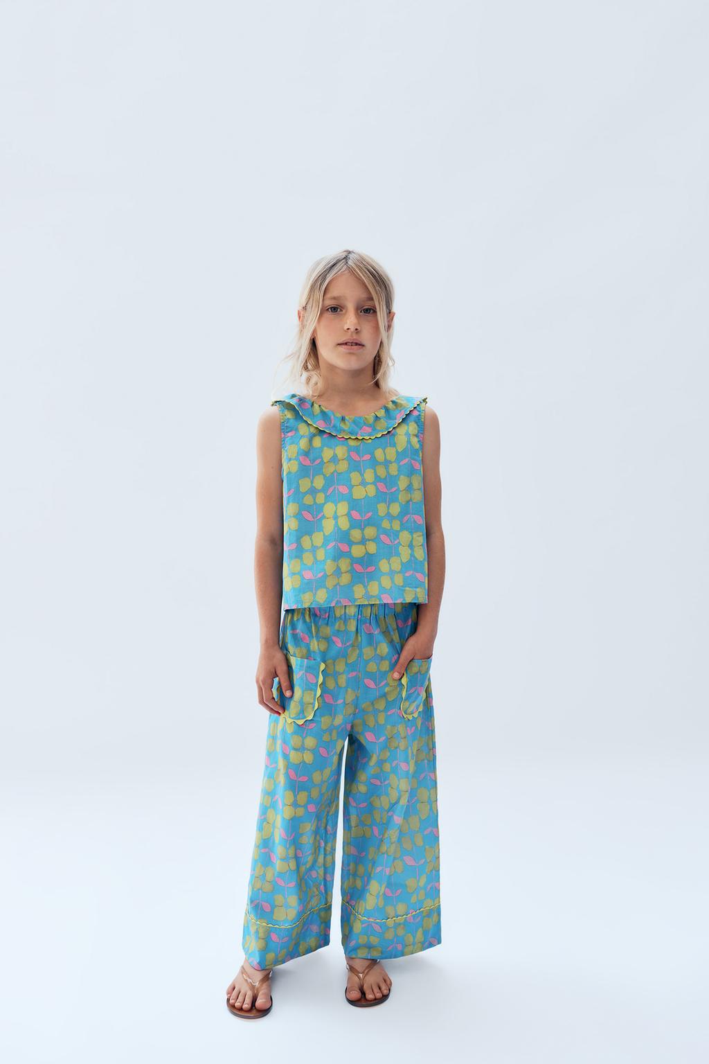 Майка с цветочным принтом лимитированной коллекции 2-14 лет