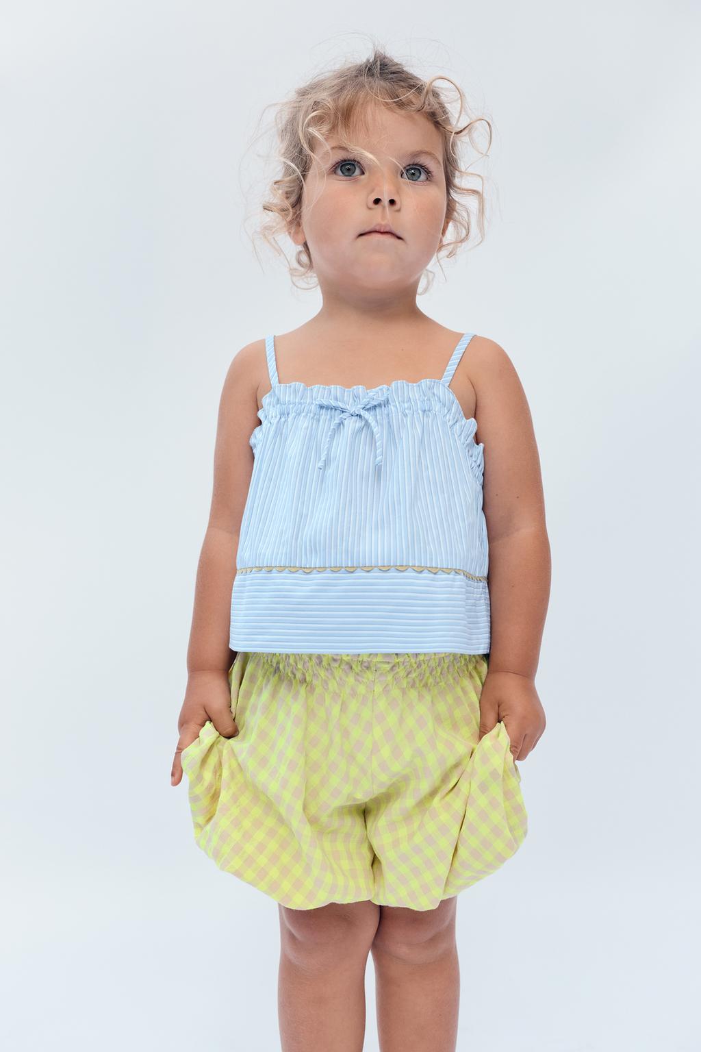 Топ с полосатыми оборками, ограниченное издание, 2-14 лет
