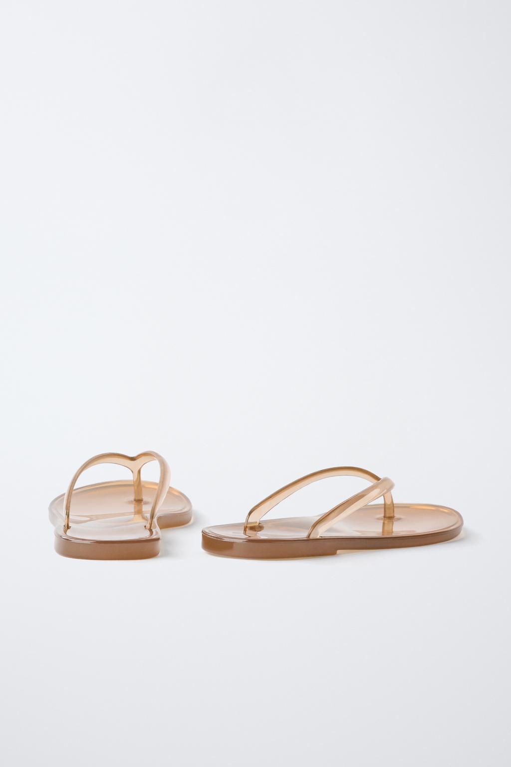 Прозрачные шлепанцы с петлей для большого пальца