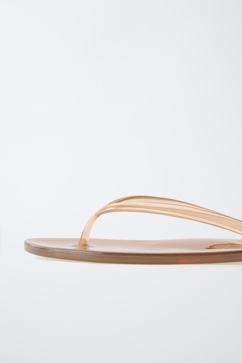 Прозрачные шлепанцы с петлей для большого пальца