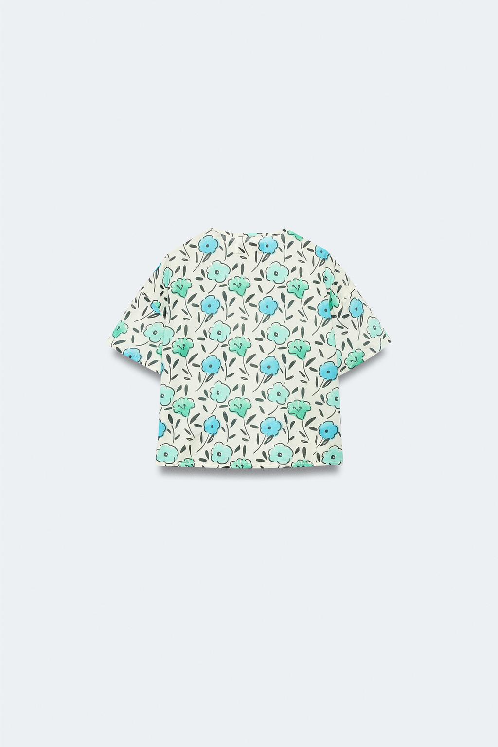 Блуза с цветочным принтом limited edition для детей от 2 до 14 лет