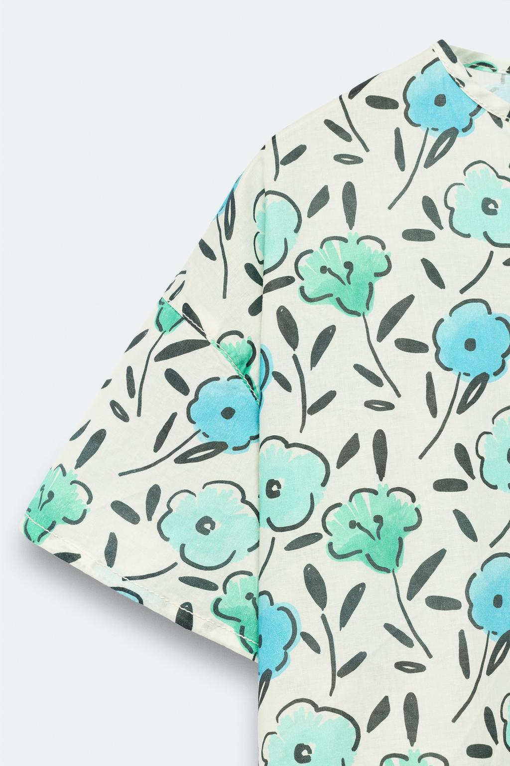 Блуза с цветочным принтом limited edition для детей от 2 до 14 лет