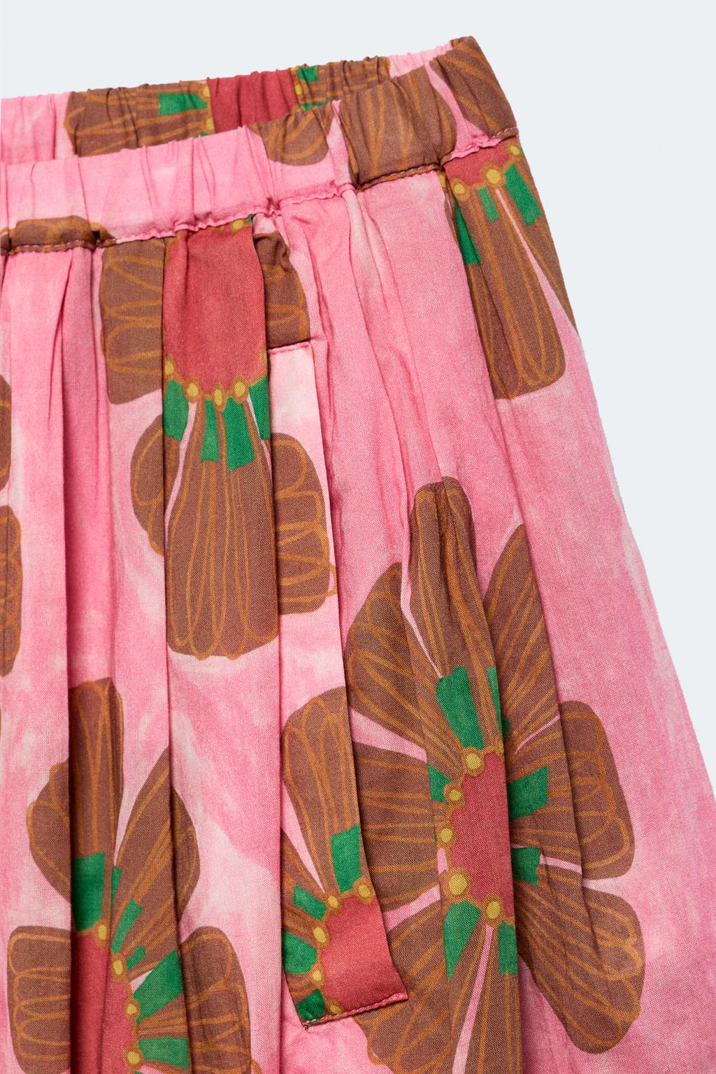 Миди-юбка limited edition с цветочным принтом для девочек 6-14 лет