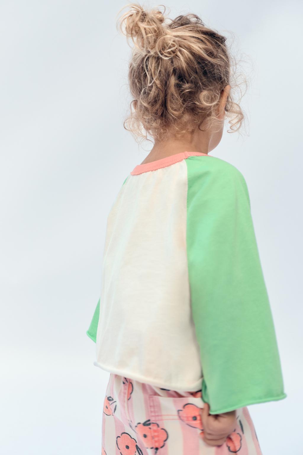 Футболка с длинными контрастными рукавами limited edition 2-14 лет