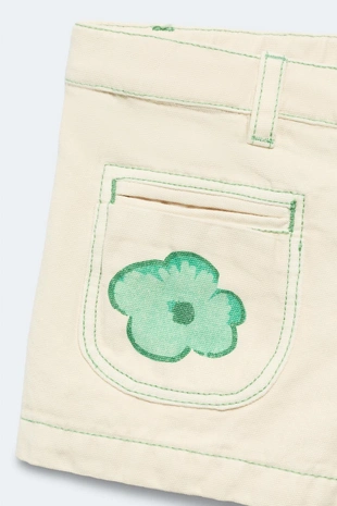 Шорты limited edition с цветочным швом на поясе для девочек от 2 до 14 лет- Заказать в России
