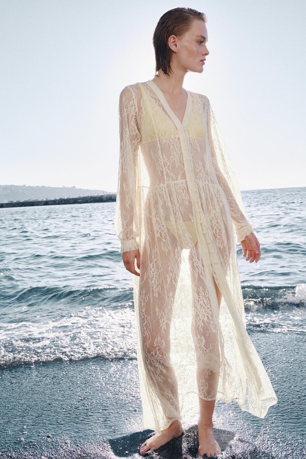 ДЛИННОЕ КРУЖЕВНОЕ ПЛАТЬЕ ИЗ КОЛЛЕКЦИИ ZW