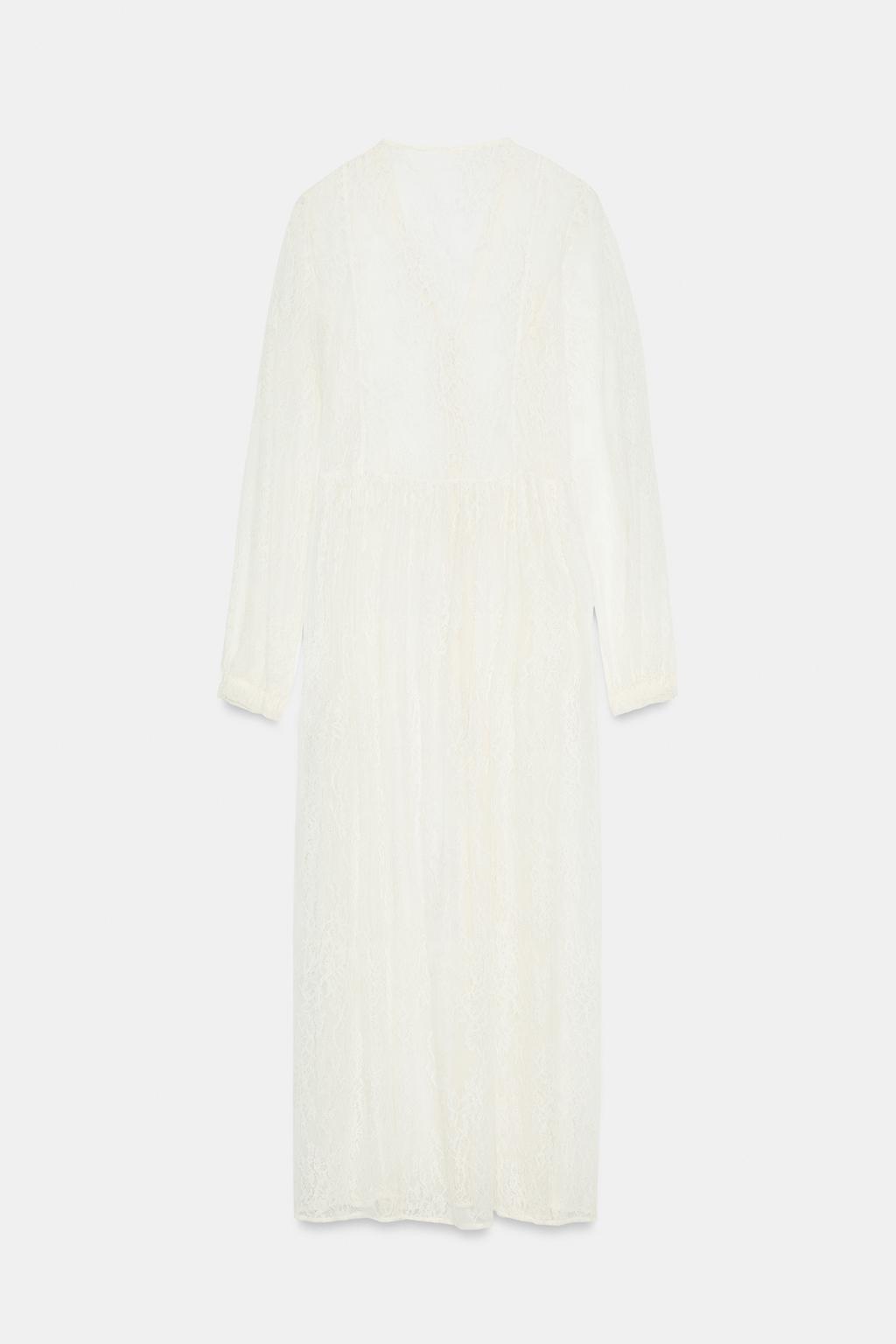 ДЛИННОЕ КРУЖЕВНОЕ ПЛАТЬЕ ИЗ КОЛЛЕКЦИИ ZW