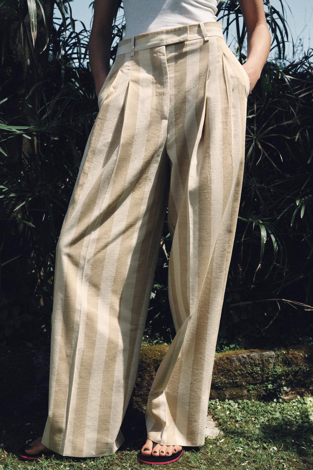 ШИРОКИЕ БРЮКИ В ПОЛОСКУ — ZW COLLECTION