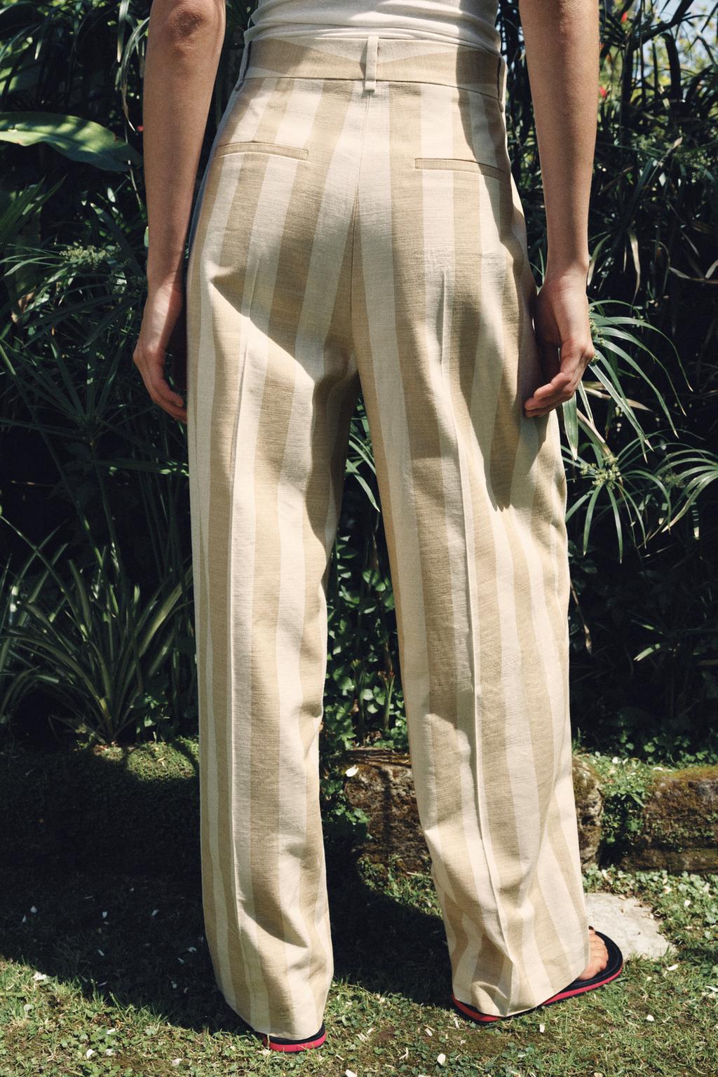 ШИРОКИЕ БРЮКИ В ПОЛОСКУ — ZW COLLECTION