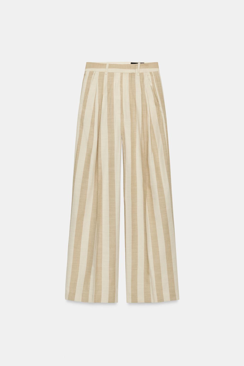 ШИРОКИЕ БРЮКИ В ПОЛОСКУ — ZW COLLECTION