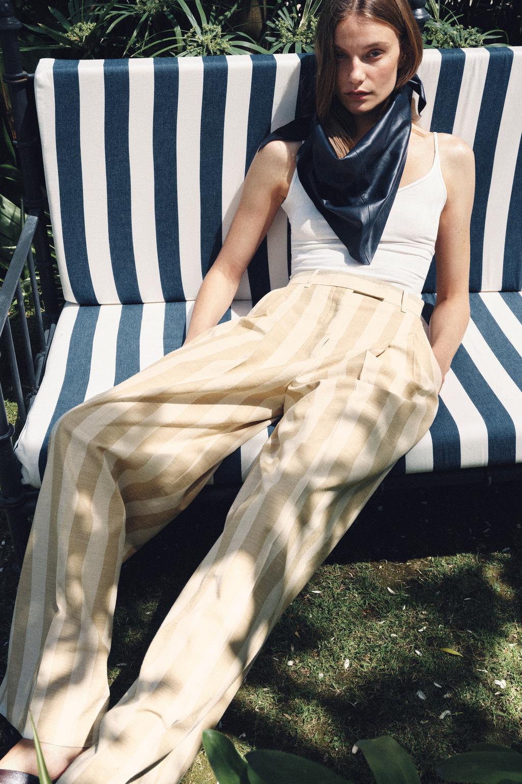 ШИРОКИЕ БРЮКИ В ПОЛОСКУ — ZW COLLECTION