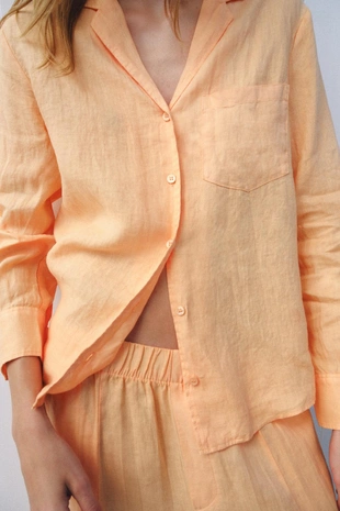 Льняная рубашка с карманом Zw Collection- Заказать в России