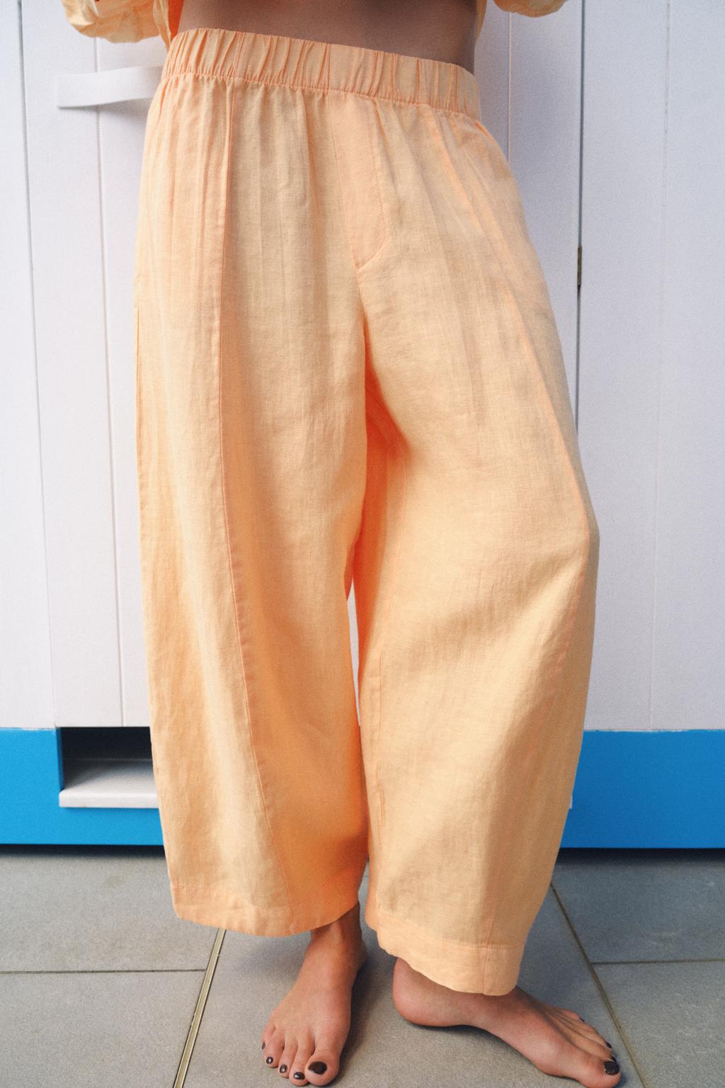 БРЮКИ BARREL ИЗ ЛЬНА — ZW COLLECTION