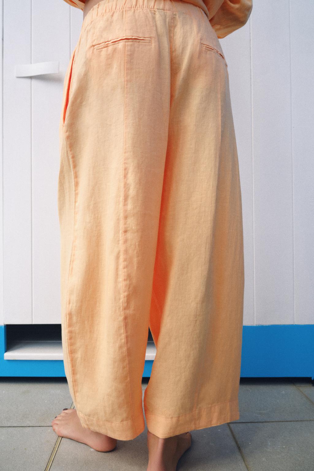 БРЮКИ BARREL ИЗ ЛЬНА — ZW COLLECTION