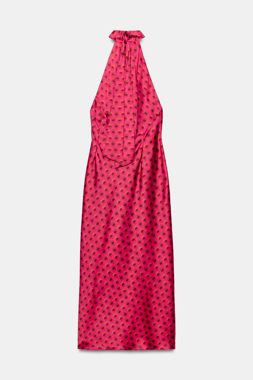 ПЛАТЬЕ МИДИ С ВОРОТНИКОМ ХАЛТЕР