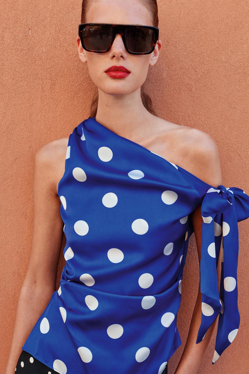 ТОП В ГОРОШЕК С БАНТОМ