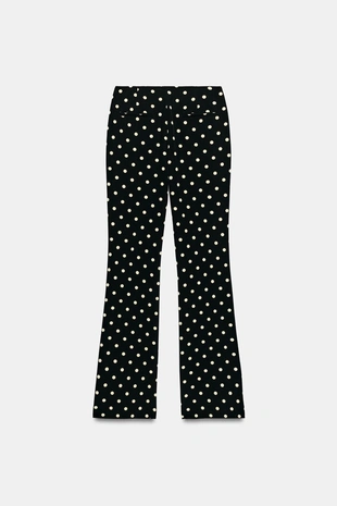 Брюки Flare в горошек- Заказать в России