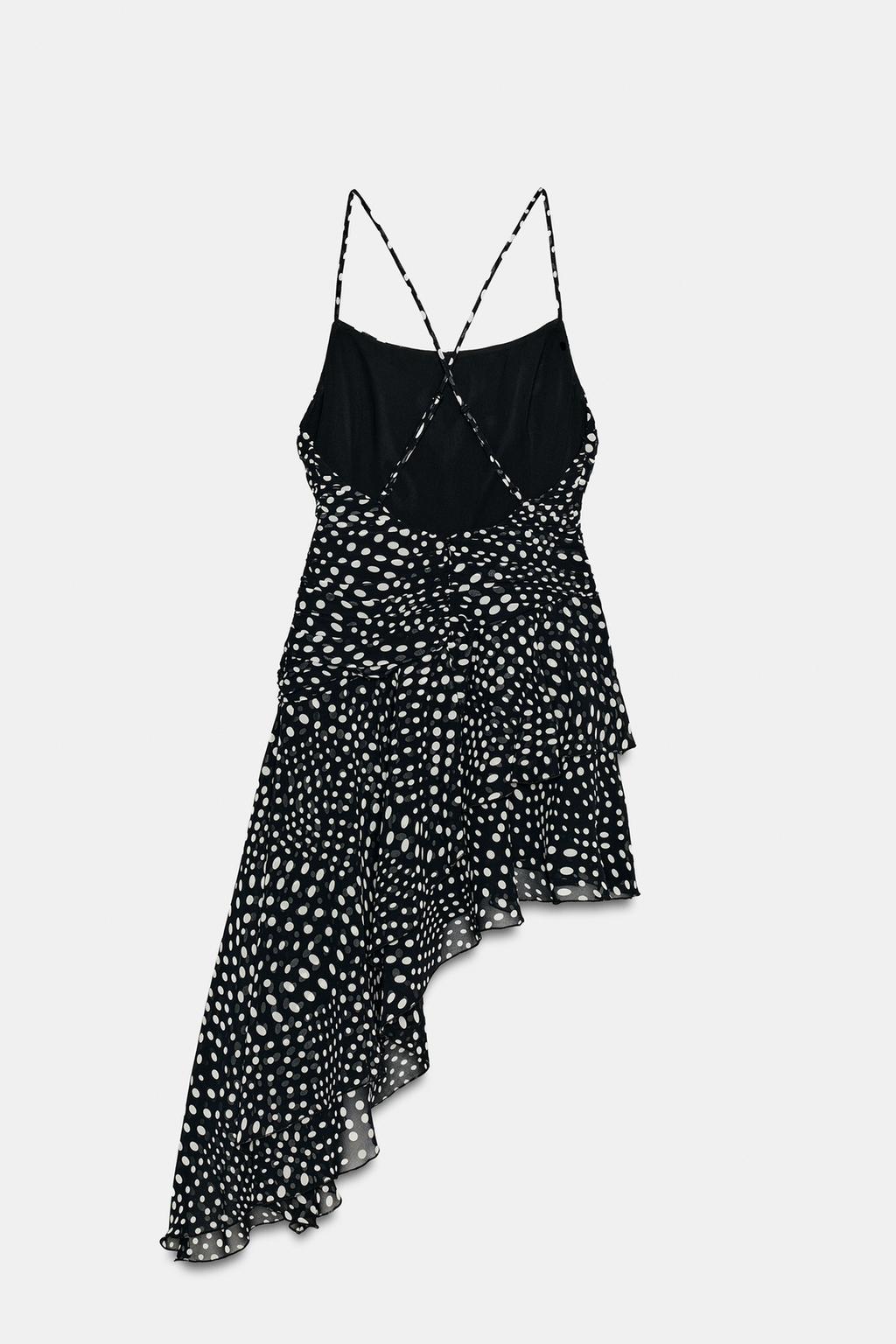 ПЛАТЬЕ СО СБОРКАМИ В ГОРОШЕК