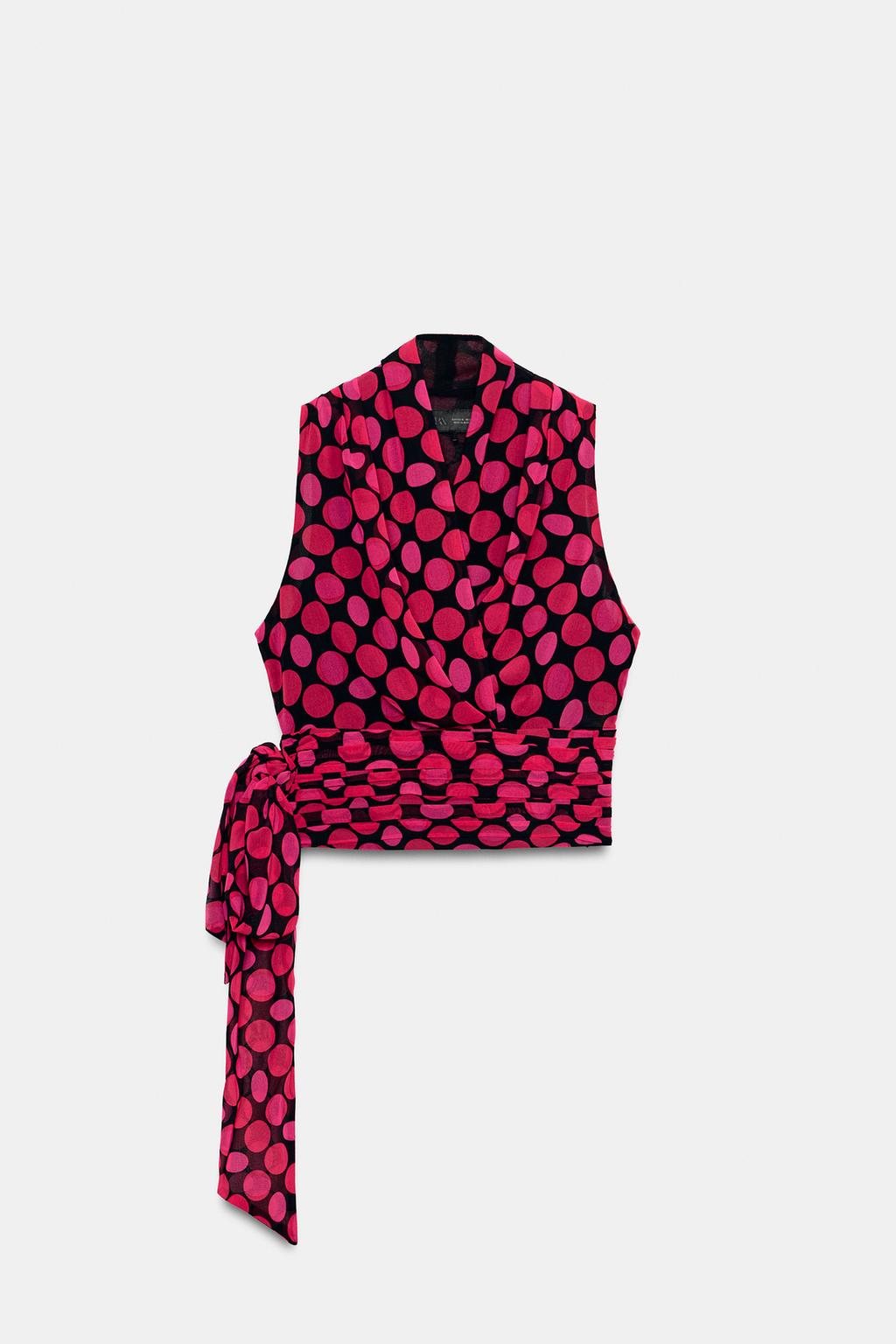 ТОП В ГОРОШЕК С БАНТОМ