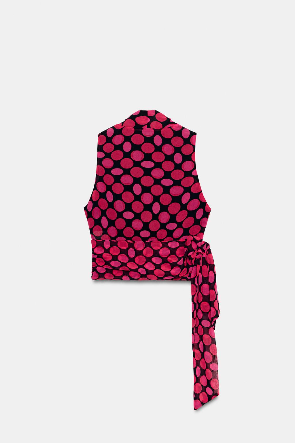 ТОП В ГОРОШЕК С БАНТОМ