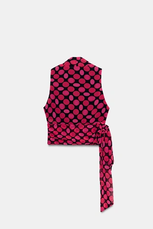 Топ в горошек с бантом- Заказать в России