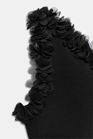 Топ асимметричного кроя с цветами- Заказать в России