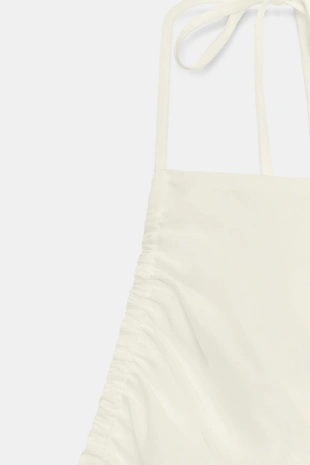 Топ с горловиной халтер и драпировкой