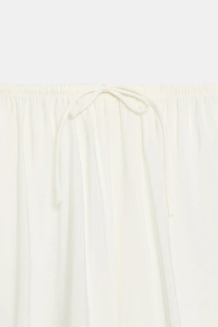 Брюки палаццо на шнурке