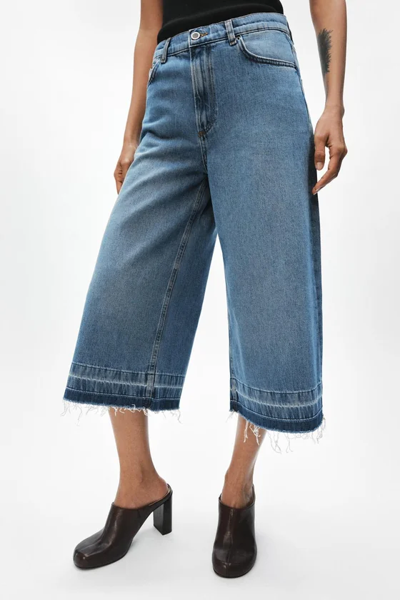 ШИРОКИЕ ДЖИНСОВЫЕ ШОРТЫ — коллекция Zara «ZW»