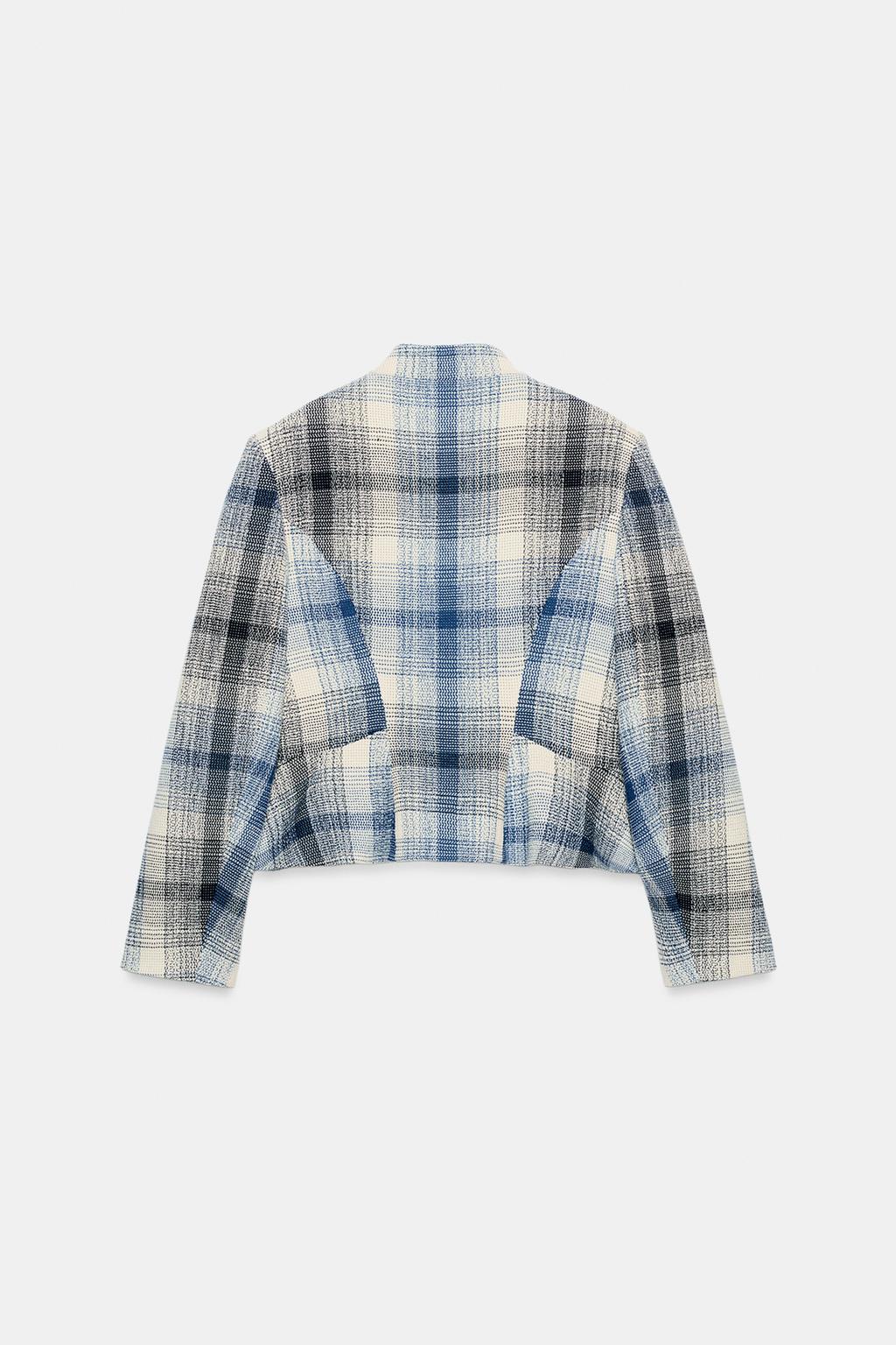 БЛЕЙЗЕР С БАСКОЙ ИЗ ТЕКСТУРНОЙ ТКАНИ — ZW COLLECTION