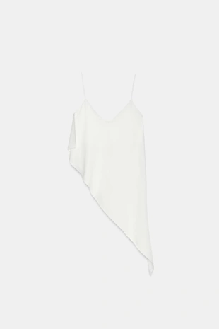 Топ асимметричного кроя из плотного хлопка- Заказать в России