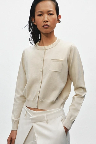 Комбинированный кардиган- Заказать в России