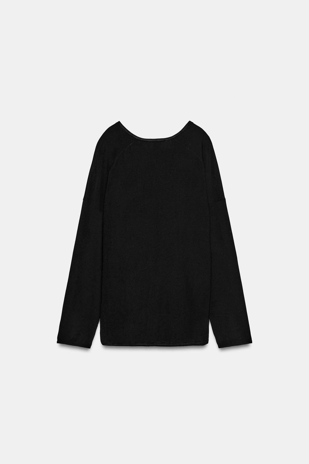 ДЖЕМПЕР ИЗ ТОНКОГО ТРИКОТАЖА С V-ОБРАЗНЫМ ВЫРЕЗОМ