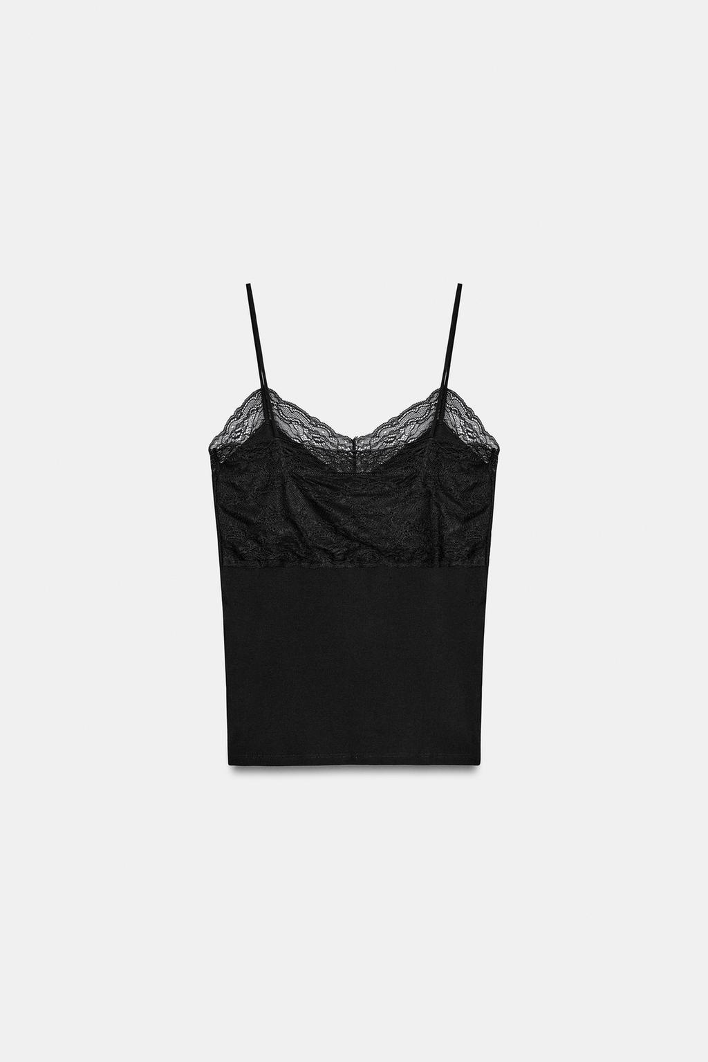 РУБЧИКОВЫЙ ТОП С КРУЖЕВОМ