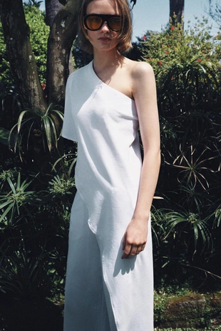 Длинный асимметричный топ- Заказать в России