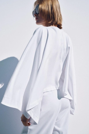 Топ-накидка из плотного хлопка- Заказать в России