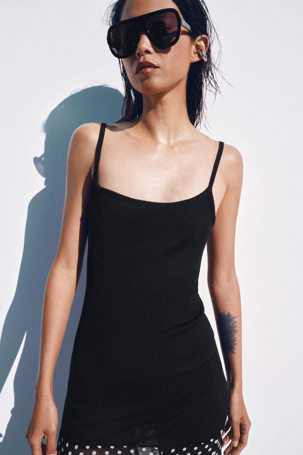 КОМБИНИРОВАННОЕ ПЛАТЬЕ В ГОРОШЕК