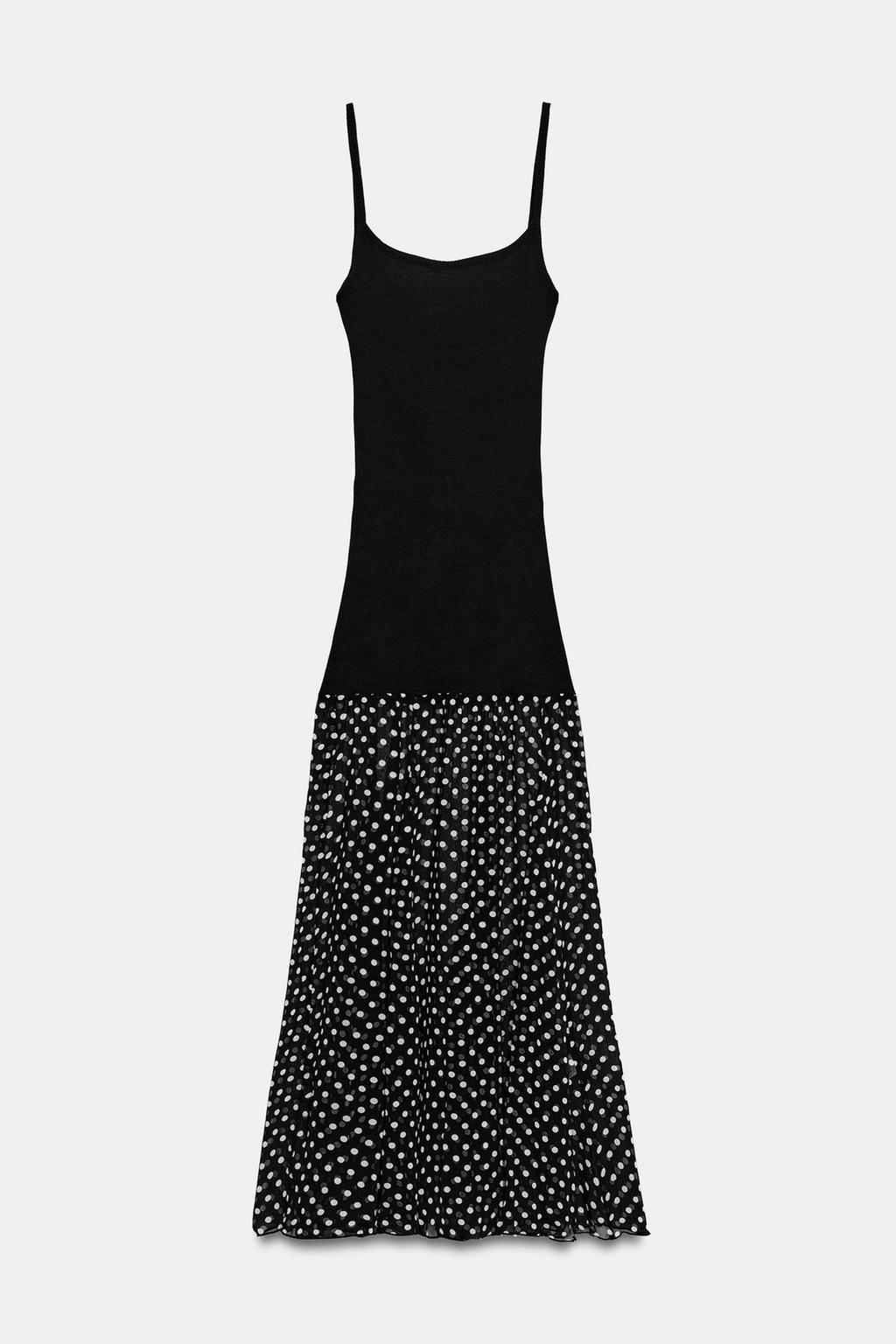 КОМБИНИРОВАННОЕ ПЛАТЬЕ В ГОРОШЕК