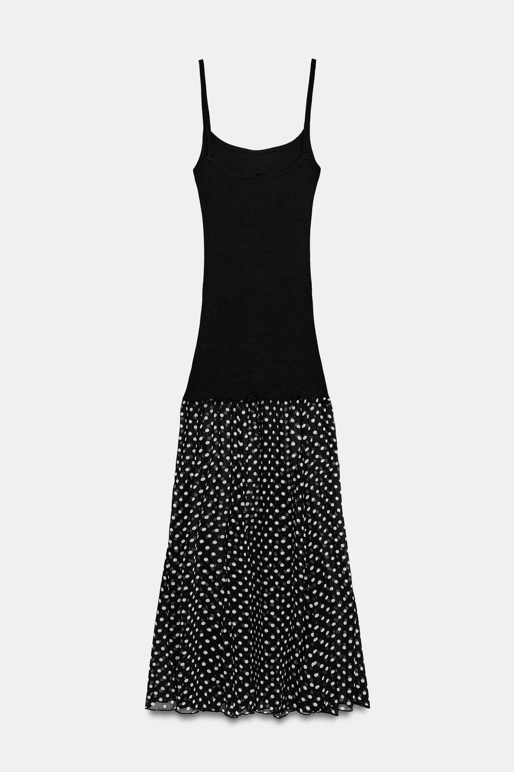 КОМБИНИРОВАННОЕ ПЛАТЬЕ В ГОРОШЕК