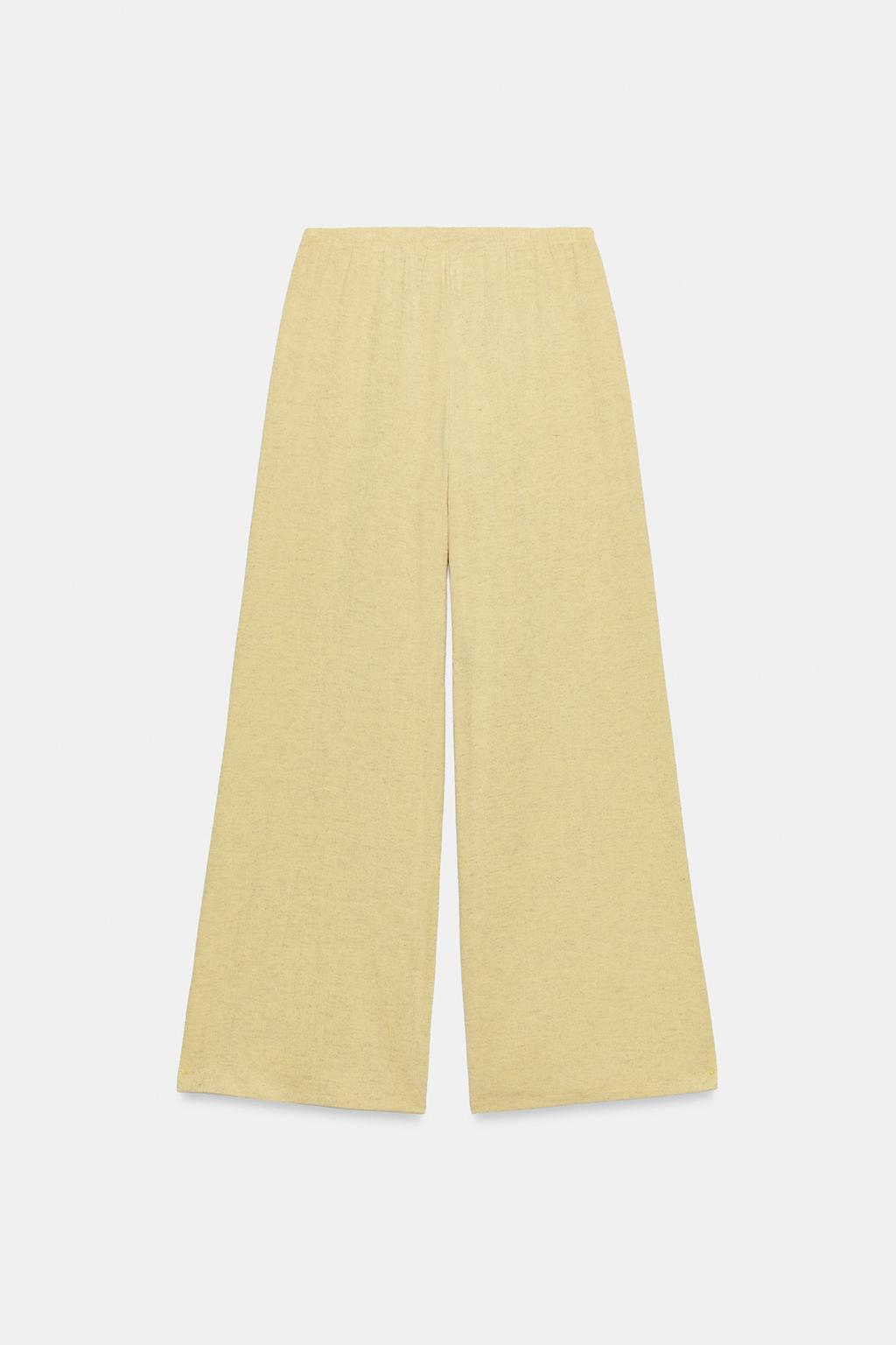 БРЮКИ ПРЯМОГО КРОЯ ИЗ РЕЛЬЕФНОЙ ТКАНИ