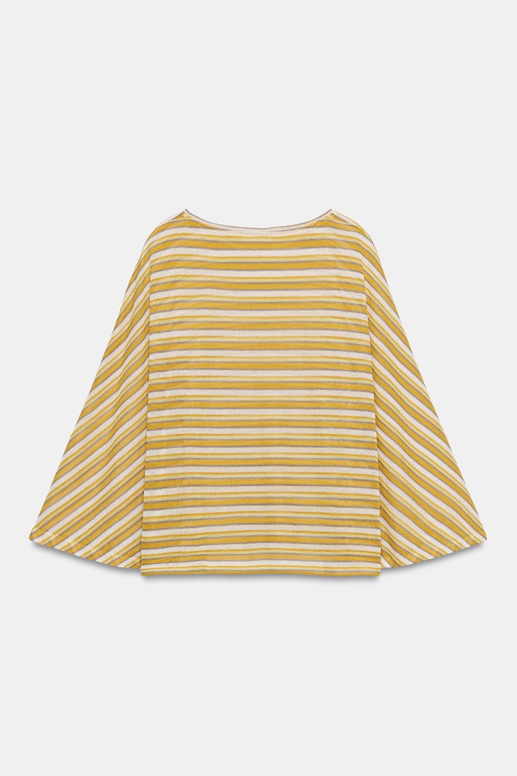 ФУТБОЛКА-КЕЙП В ПОЛОСКУ В СТИЛЕ РУСТИК