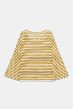 Футболка-кейп в полоску в стиле рустик- Заказать в России