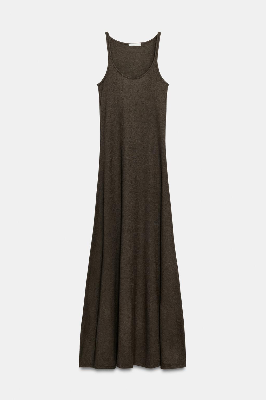 ПЛАТЬЕ ИЗ ТКАНИ С ЭФФЕКТОМ ПОЛОТНА