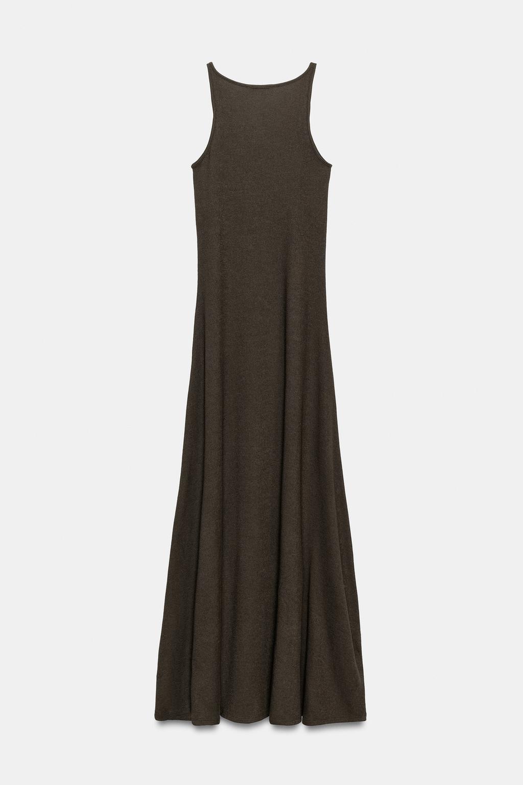 ПЛАТЬЕ ИЗ ТКАНИ С ЭФФЕКТОМ ПОЛОТНА