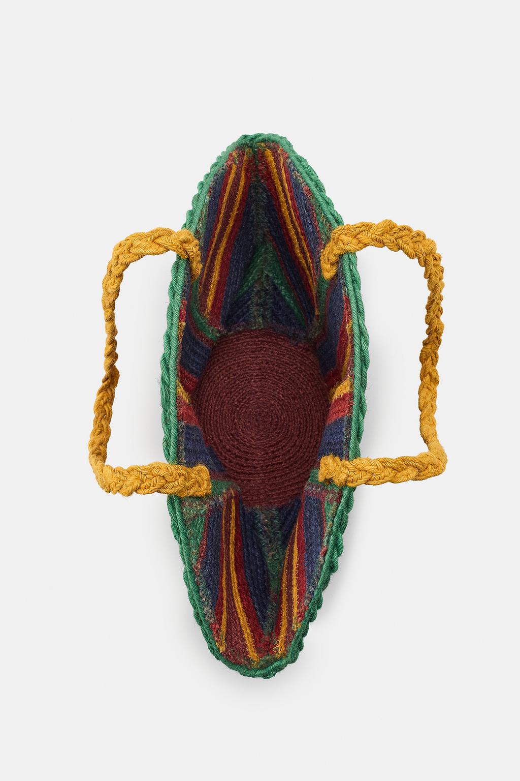 СУМКА ИЗ 100% ДЖУТА В ПОЛОСКУ