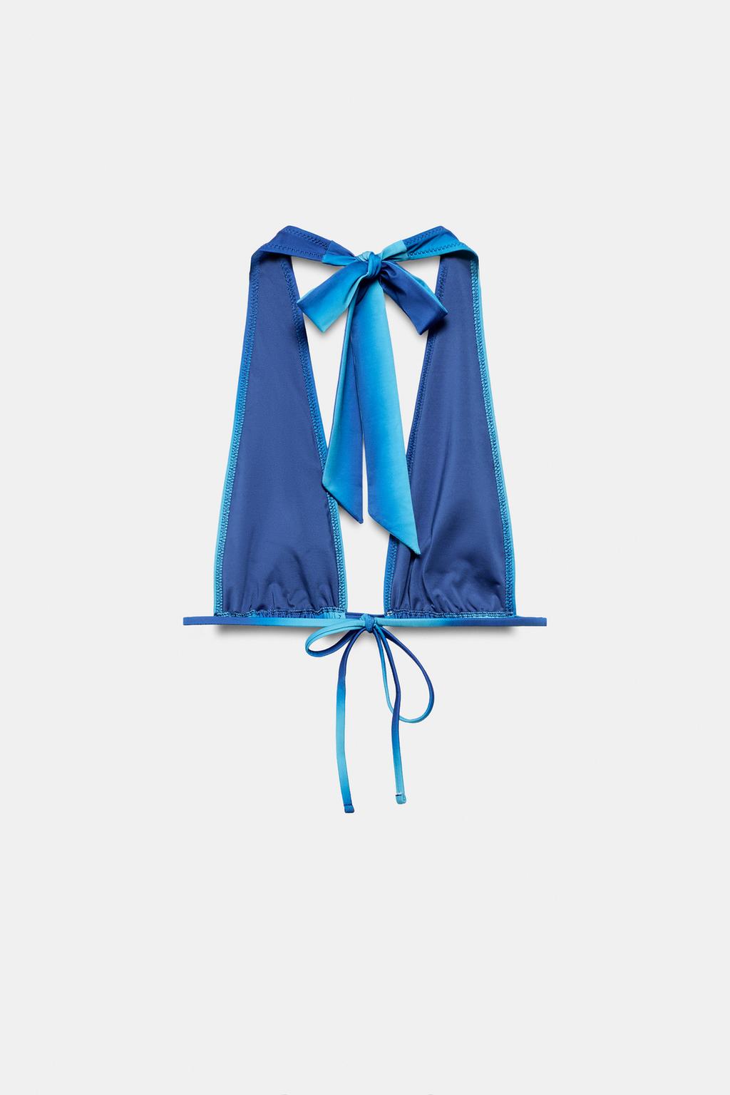 ТОП-БИКИНИ С ТРЕУГОЛЬНЫМИ ЧАШКАМИ И ПРИНТОМ