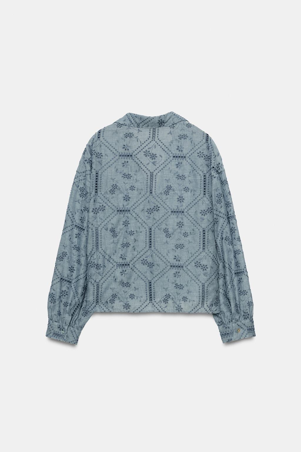 РУБАШКА С АЖУРНОЙ ВЫШИВКОЙ