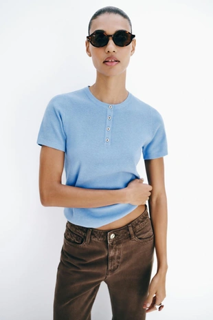 Джинсы Z1975 Loose со средней посадкой и вставками крючком- Заказать в России