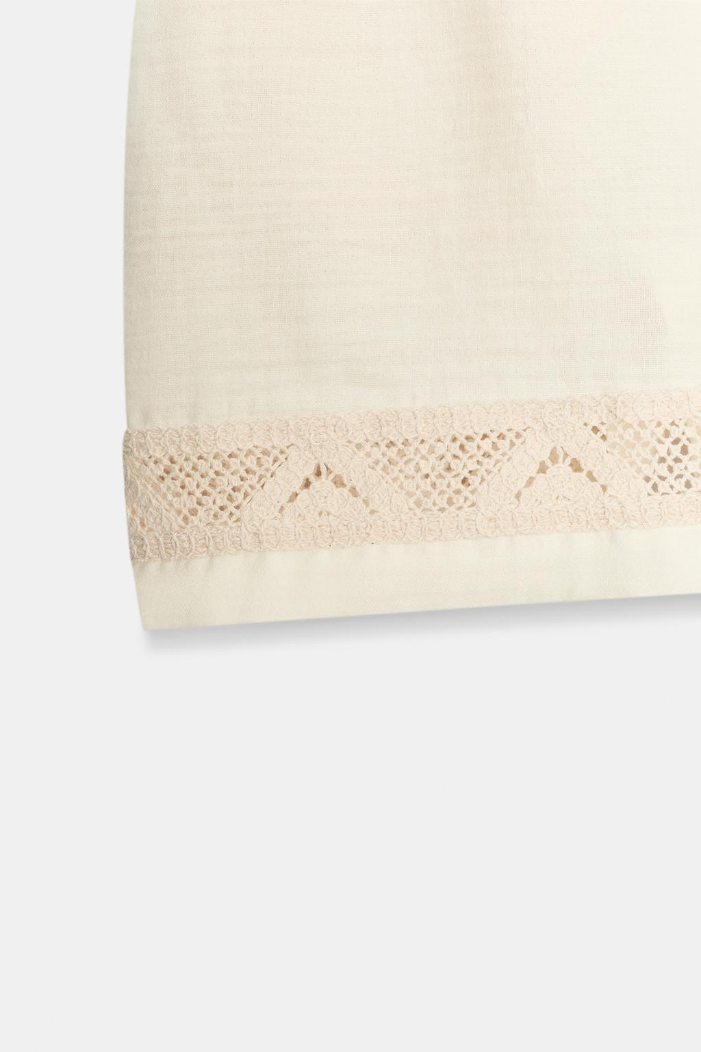 ШОРТЫ С ВЫШИВКОЙ И ЭЛАСТИЧНЫМ ПОЯСОМ