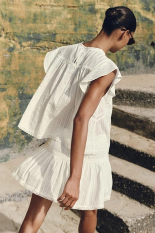 Топ в романтическом стиле с кружевом- Заказать в России